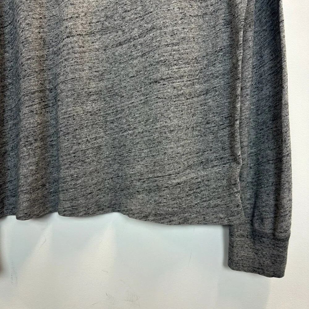 J.Crew Knit Goods Grey Heather Henley Long Sleeve Shirt Medium Slim